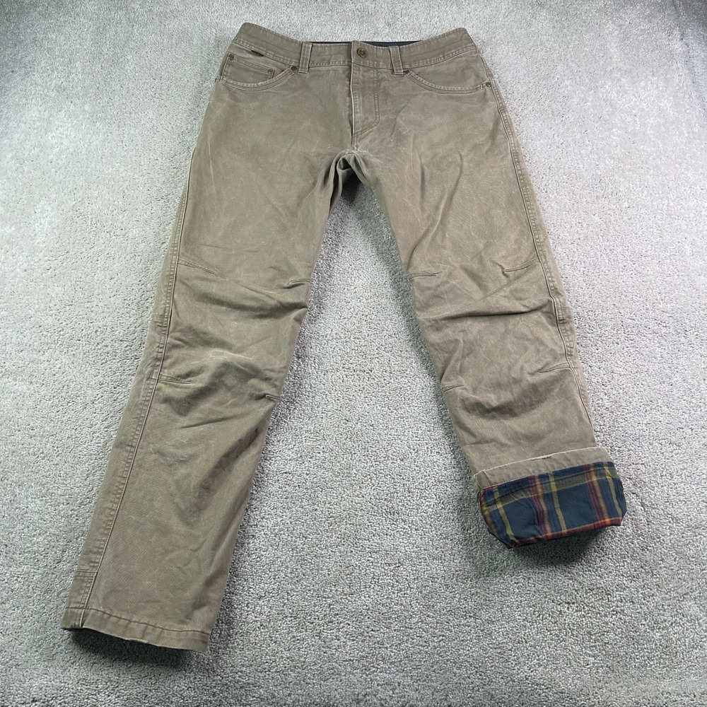 KUHL Pants Mens 33x32 Brown Hot Rydr Flannel Lined Outdoor Hiking Gorpcore